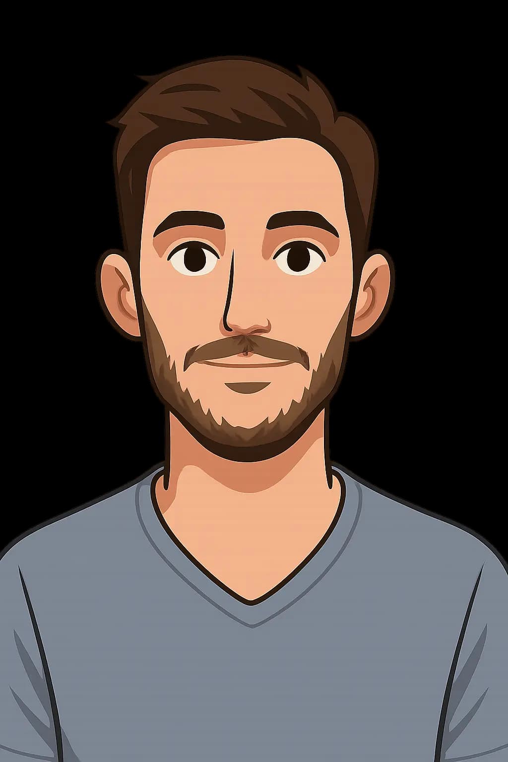 Illustrated portrait of André